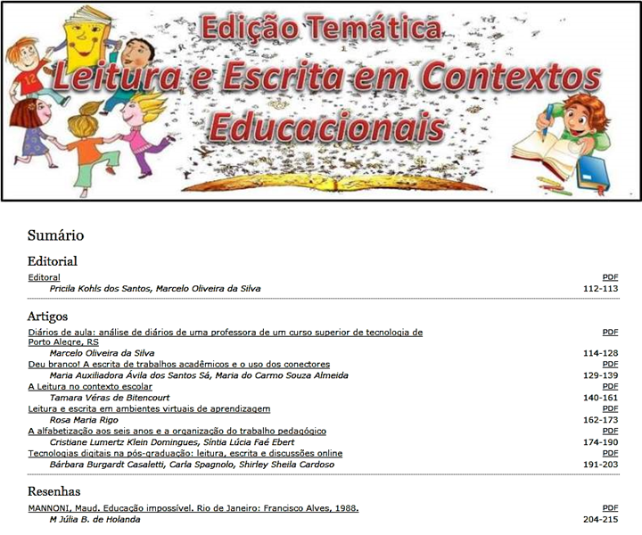 Leitura e Escrita em Contextos Educacionais